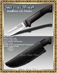 Cold Steel Cutlery CS20SPH Pendleton Lite Hunter Knife W/Pouch-Style Codura Sheath
