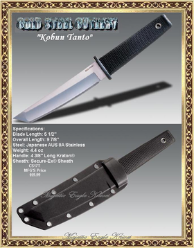 Cold Steel Cutlery Presents CS17T Kobun Tanto With Secure- Ex Sheath