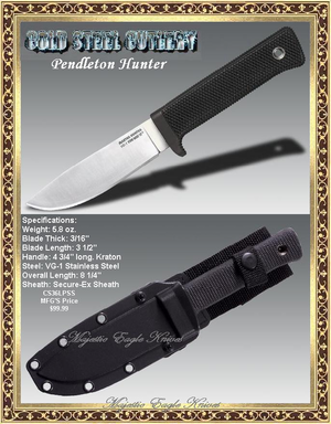 Cold Steel Cutlery Presents CS36LPSS The The Pendleton Hunter & Sheath