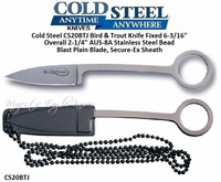 Cold Steel Knives Cold Steel CS20BTJ Bird & Trout Knife Fixed 2.25" Bead Blast Blade, Secure-Ex Sheath