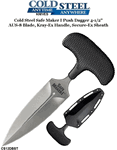 Cold Steel Knives CS12DBST Cold Steel Safe Maker I Push Dagger 4-1/2" AUS-8 Blade, Kray-Ex Handle, Secure-Ex Sheath 