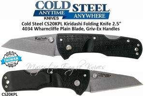Cold Steel Knives CS20KPL Kiridashi Folding Knife 2-1/2" 4034 Stainless Steel Wharncliffe Plain Blade, Griv-Ex Handles Cold Steel Knives CS20KPL Kiridashi Folding Knife 2-1/2" 4034 Stainless Steel Wharncliffe Plain Blade, Griv-Ex Handles