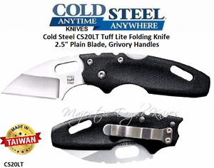 Cold Steel Knives CS20LT Tuff Lite Folding Knife 2.5" Plain Blade, Grivory Handles