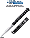 Cold Steel Knives CS26SXP Ti-Lite Folding Knife 6" Plain Satin Blade, Zy-Ex Handles