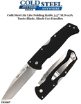  Cold Steel Knives CS26WT Air Lite Folding Knife 3.5" AUS-10A Tanto Blade, Black G10 Handles