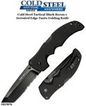  Cold Steel Knives CS27BTH Recon 1 Tanto Folding Knife 4" S35VN Black DLC Combo Blade, Black G10 Handles