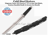 Cold Steel Knives CS35AE Magnum Tanto XII Fixed 12" VG-10 San Mai Blade, Kraton Handled Knife & Secure-Ex Sheath