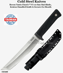 Cold Steel Knives CS35AM Recon Tanto Fixed 7" VG-10 San Mai Blade, Kraton Handled Knife & Secure-Ex Sheath