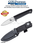 Cold Steel Knives CS36LPMF Pendleton Mini Hunter 3" AUS-10A Plain Blade, Kray-Ex Handle, Secure-Ex Sheath