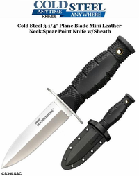 Cold Steel Knives CS39LSSC OSS Subhilt Fighter Fixed Blade Knife 8.25" Double Edge, Kraton Handle, Secure-Ex Sheath