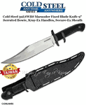 Cold Steel Knives CS39LSWBS Marauder Fixed Blade Knife 9" Serrated Bowie, Kray-Ex Handles, Secure-Ex Sheath