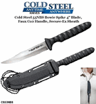 Cold Steel Knives CS53NBS Bowie Spike 4" Blade, Faux G10 Handle, Secure-Ex Sheath