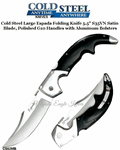 Cold Steel Knives CS62MB Large Espada Folding Knife 5.5" S35VN Satin Blade, Polished G10 Handles with Aluminum Bolsters