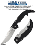 Cold Steel Knives CS62MGD Large Espada G10 Folding Knife 5.5" Japanese AUS-10A Stonewashed Plain Blade, Black G10 Handles