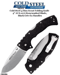 Cold Steel Knives CS62RQ 4-Max Scout Folding Knife 4" AUS-10A Stonewashed Blade, Black Griv-Ex Handles