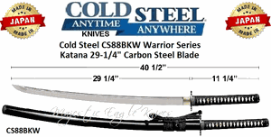 Cold Steel Knives CS88BKW Warrior Series Katana Sword
