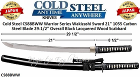 Cold Steel Knives CS88BWW Warrior Series Wakizashi Sword 21" Carbon Steel Blade Cold Steel Knives CS88BWW Warrior Series Wakizashi Sword 21" Carbon Steel Blade
