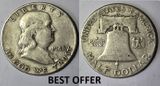 Collectible U.S.A. Coin's 1948 D Franklin Silver Half Dollar Collectible U.S.A. Coin's 1948 D Franklin Silver Half Dollar
