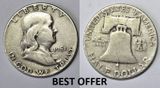 Collectible U.S.A. Coin's 1951 US Benjamin Franklin LIBERTY BELL Silver Half Dollar Coin Collectible U.S.A. Coin's 1951 US Benjamin Franklin LIBERTY BELL Silver Half Dollar Coin