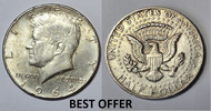 Collectible U.S.A. Coin's 1964-n-mark John F Kennedy Silver Half Dollar Coin Collectible U.S.A. Coin's 1964-n-mark John F Kennedy Silver Half Dollar Coin