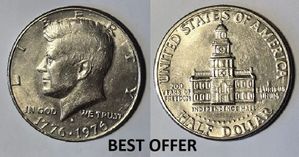 Collectible U.S.A. Coin's "200 YEARS OF FREEDOM" 1776-1976D-JFK-Half-Dollar VG