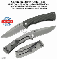 Columbia River Knife & Tool CR2085 CRKT 2085 Darrin Sirois Xan Assisted Folding Knife 3.67" Clip Point Blade, G10/Carbon Fiber Laminate and Stainless Steel Handles Columbia River Knife & Tool CR2085 CRKT 2085 Darrin Sirois Xan Assisted Folding Knife 3.67" Clip Point Blade, G10/Carbon Fiber Laminate and Stainless Steel Handles