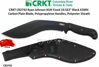 Columbia River Knife & Tool CR2742 CRKT Ryan Johnson KUK Fixed 10.563" Black 65MN Carbon Plain Blade, Polypropylene Handles, Polyester Sheath Columbia River Knife & Tool CR2742 CRKT Ryan Johnson KUK Fixed 10.563" Black 65MN Carbon Plain Blade, Polypropylene Handles, Polyester Sheath