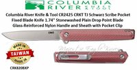 Columbia River Knife & Tool CRK820BXP CRKT Ken Onion Stylus Assisted Flipper Knife 3.18" Sandvik 12C27 Satin Plain Blade, Maroon Aluminum Handles Columbia River Knife & Tool CRK820BXP CRKT Ken Onion Stylus Assisted Flipper Knife 3.18" Sandvik 12C27 Satin Plain Blade, Maroon Aluminum Handles