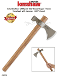 Columbia River Knife & Tool CR2730 CRKT RMJ Woods Chogan T-Hawk Tomahawk w/Hammer, 1055 Carbon Steel Blade 19-1/8" Overall Tennessee Hickory Handle