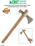 Columbia River Knife & Tool CR2730 CRKT RMJ Woods Chogan T-Hawk Tomahawk w/Hammer, 1055 Carbon Steel Blade 19-1/8" Overall Tennessee Hickory Handle
