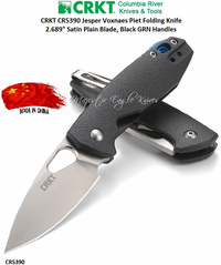 Columbia River Knife & Tool CR5390 CRKT Jesper Voxnaes Piet Folding Pocket Knife 2.689" Satin Plain Blade, Black GRN Handles Columbia River Knife & Tool CR5390 CRKT Jesper Voxnaes Piet Folding Pocket Knife 2.689" Satin Plain Blade, Black GRN Handles
