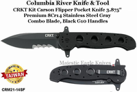 Columbia River Knife & Tool CRM21-14SF CRKT Kit Carson Special Forces Flipper 3.875" Black Combo Blade, Black Aluminum Handles Columbia River Knife & Tool CRM21-14SF CRKT Kit Carson Special Forces Flipper 3.875" Black Combo Blade, Black Aluminum Handles