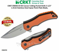 Columbia River Knives CR2372 CRKT Alan Folts Fawkes Assisted Flipper Pocket Knife 2.74" Bead Blasted Plain Blade, Orange/Black Dual G10 Handles Columbia River Knives CR2372 CRKT Alan Folts Fawkes Assisted Flipper Pocket Knife 2.74" Bead Blasted Plain Blade, Orange/Black Dual G10 Handles
