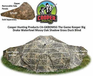 Cooper Hunting Blinds GKBDMSG The Big Drake Waterfowl Blind Original Mossy Oak Shadow Grass Camo Blind Standing Position: 60"x72"