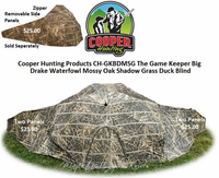 Cooper Hunting Blinds GKBDMSG The Big Drake Waterfowl Blind Original Mossy Oak Shadow Grass Camo Blind Standing Position: 60"x72"