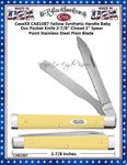 W.R. Case & Sons Cutlery CaseXX CA81087 Yellow Synthetic Handle Baby Doc Pocket Knife 2-7/8" Closed 2" Spear Point Stainless Steel Plain Blade
