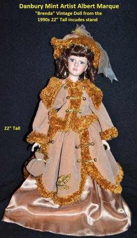 Danbury Mint Artist Albert Marque Vintage from the 1990s 22" Tall incudes stand