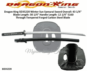 Dragon King Cutlery SD35220 Winter Sun Katana by Dragon King