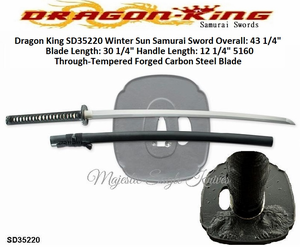 Dragon King Cutlery SD35220 Winter Sun Katana by Dragon King