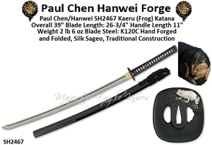 Paul Chen Cas Hanwei SH2467 Kaeru (Frog) Katana by Paul Chen/Hanwei