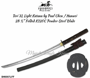 Paul Chen Cas Hanwei SH6007LFF Tori XL Light Katana by Paul Chen/Hanwei