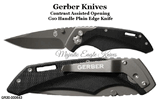 Gerber Knives GR30-000643 Contrast AO Assisted Opening Folder 3" Black Plain Blade G10 Handles