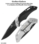 Gerber Knives GR31-000595 Contrast Drop Point Plain Edge Blade Black G10 Stainless Steel Handles