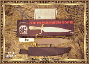 United Cutlery Presents Gil Hibben's GH5017 Expendables Bowie Knife 14" Mirror Polish Blade & Sheath