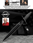 Gil Hibben GH0441B Black Shadow Dagger and Sheath 12 3/4� Overall 7-1/2� Pewter-Colored Stainless Steel Plain Blade, Wire-Wrapped Handle, Chrome Pommel And Guard 