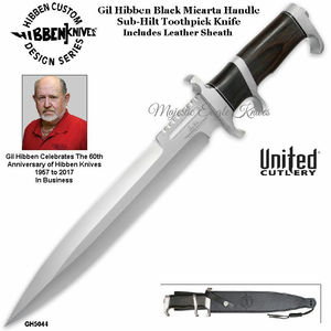 Gil Hibben GH5044 Micarta Handle Sub Hilt Toothpick Knife With Sheath