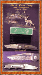 Hen & Rooster Cutlery 331BLB-2000 Commemorative Folding Hunter Knife