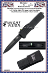 HK Knives by Hogue HK54095 HK Incursion OTF Auto 3.9" Bayonet Blade Black PVD Finish Matte Black Aluminum Frame Tritium Infused Trigger