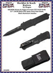 HK Knives by Hogue HK54096 HK Incursion OTF AUTO Knife 3.9" 154CM Black PVD Spear Point Blade, Black Aluminum Handles 