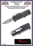 HK Knives by HogueHK54030  Micro Incursion OTF AUTO Knife 1.95" 154CM Stonewashed Clip Point Plain Blade, Black Aluminum Handles 